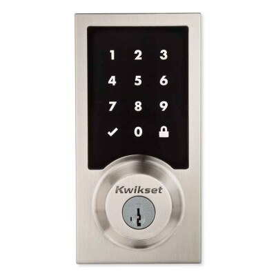 Kwikset Home Connect 918 Touch Screen Smart Lock, Z-Wave, Contemporary with Deadbolt, Satin Nickel